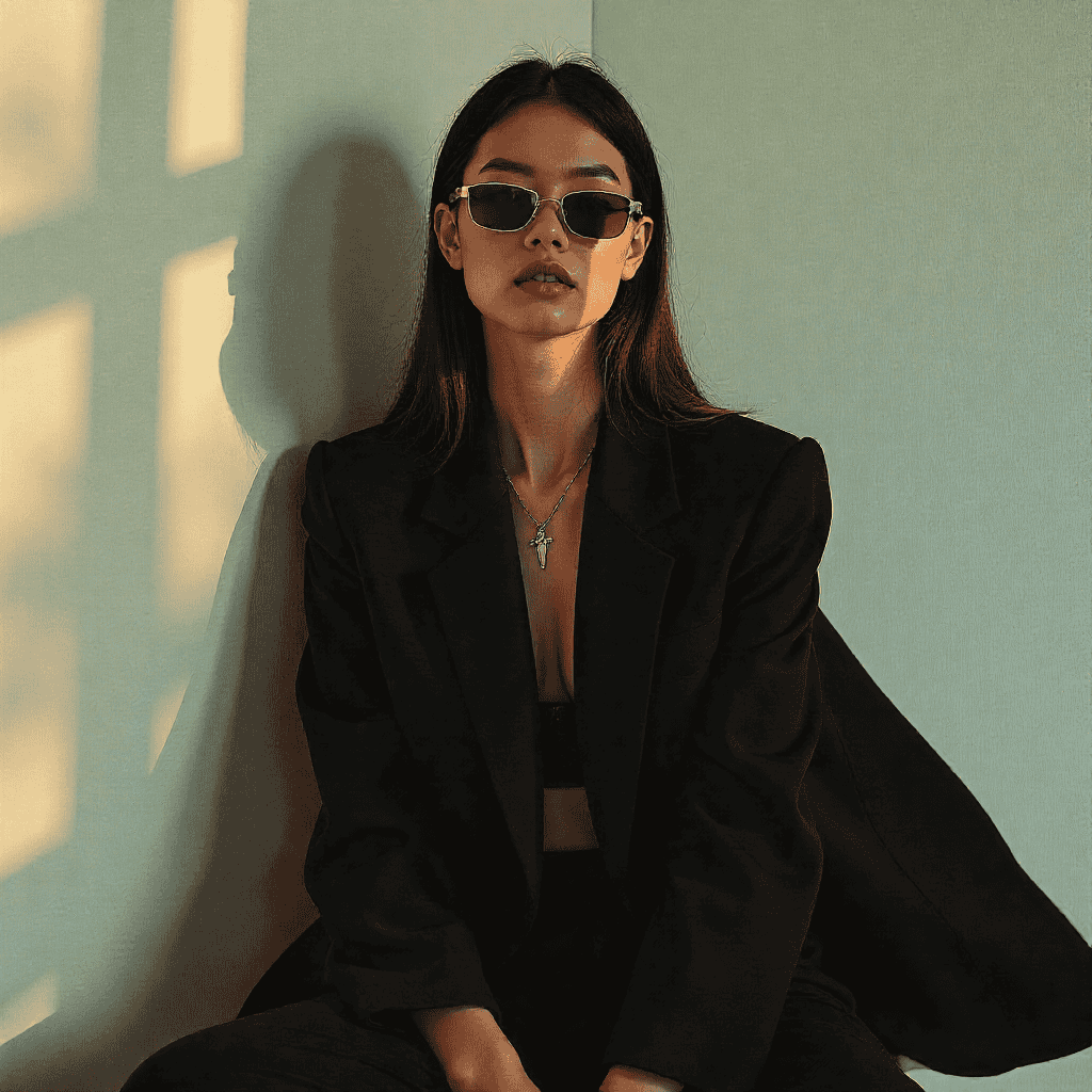 Editorial fashion look